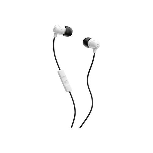 Skullcandy Jib - Écouteurs avec micro - intra-auriculaire - filaire - jack 3,5mm - isolation acoustique - blanc/noir/blanc