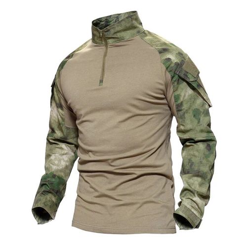 T-Shirt À Manches Longues Pour Hommes,Chemises Camsolomon,Vêtements D'extérieur,Camping,Chasse,Skip Noir,Cp