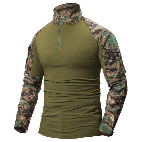 T-Shirt À Manches Longues Pour Hommes,Chemises Camsolomon,Vêtements D'extérieur,Camping,Chasse,Skip Noir,Cp