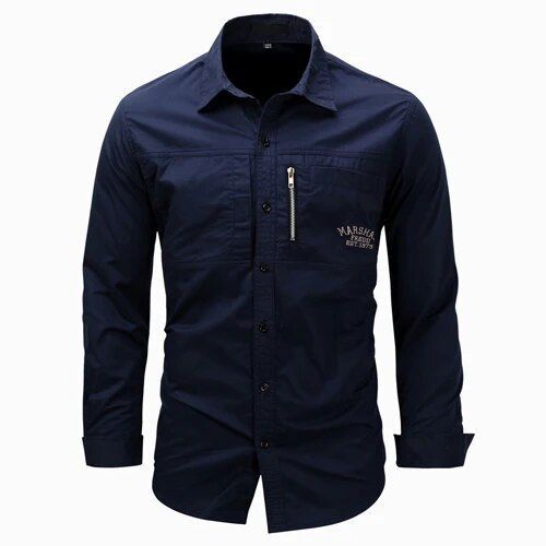 Chemise En Coton Respirant À Manches Longues Pour Hommes,Chemise,Sports De Plein Air,Escalade,Équitation,Randonnée,Travail,Y-Shirt