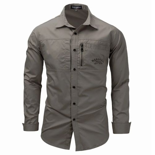 Chemise En Coton Respirant À Manches Longues Pour Hommes,Chemise,Sports De Plein Air,Escalade,Équitation,Randonnée,Travail,Y-Shirt
