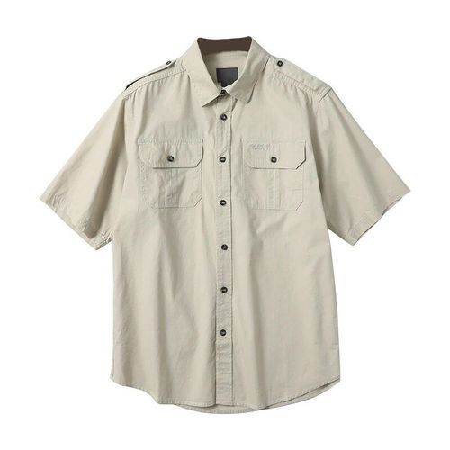 Chemise De Randonnée Tactique Pour Hommes,En Coton,De Travail,À Manches Courtes,Pour Sports De Plein Air,Séchage Rapide,Pour Pêche,Camping,Été