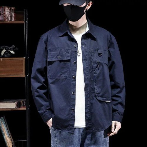 Chemise En Denim À Manches Longues Pour Hommes,Vêtements De Travail Européens,Veste Délavée,Chemise Décontractée,Haut D'extérieur,Trekking,Randonnée,Escalade,Vêtements D'outillage