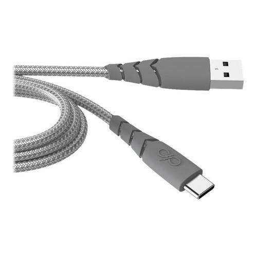 Force Power - Câble USB - USB (M) pour 24 pin USB-C (M) - 3 A - 1.2 m - Alimentation USB (15 W) - gris