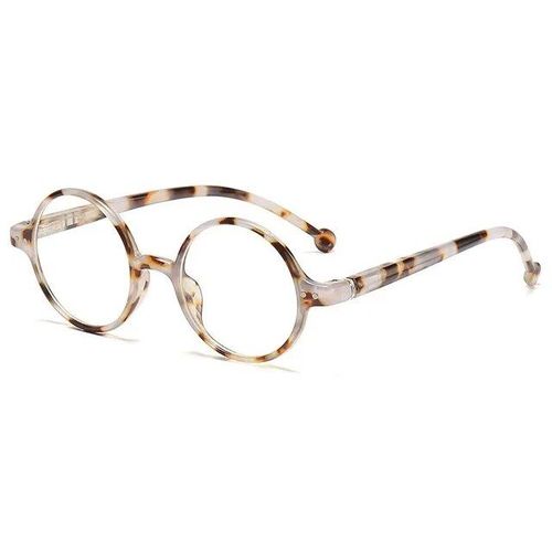 Lunettes De Lecture Rondes À La Mode Pour Hommes Et Femmes,Lunettes Presbytes D'aspect Bois,Charnière Sping,Confort De Renouvellement Classique - Type White Leopard #E