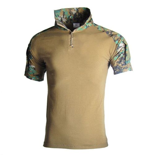 T-Shirt De Randonnée Camouflage Pour Hommes,Vêtement Extérieur À Demi-Manches,Respirant Librement,Vêtements D'entraînement