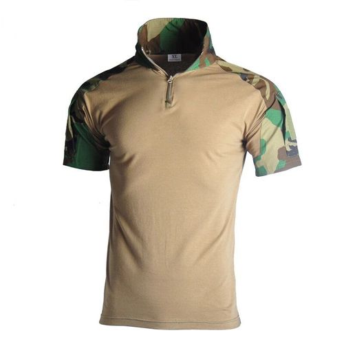 T-Shirt De Randonnée Camouflage Pour Hommes,Vêtement Extérieur À Demi-Manches,Respirant Librement,Vêtements D'entraînement
