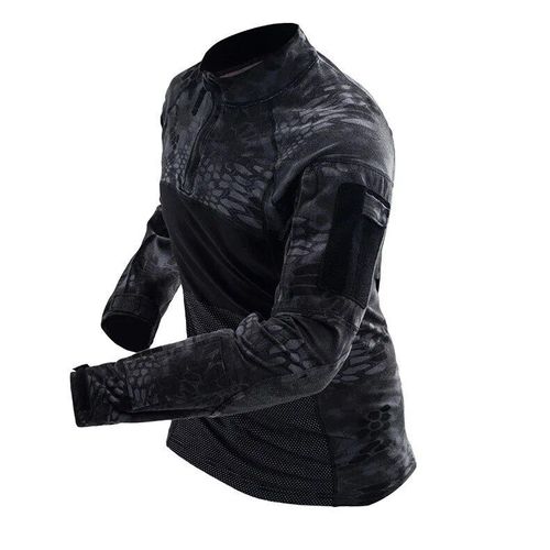 T-Shirt De Combat De Chasse En Plein Air Pour Hommes,Camouflage Tactique,À Séchage Rapide,Randonnée