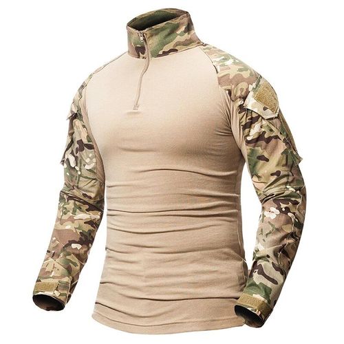 T-Shirt À Manches Longues Pour Hommes,Chemises Camsolomon,Vêtements D'extérieur,Camping,Chasse,Skip Noir,Cp