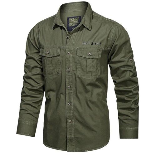 Chemises De Travail Respirantes À Manches Longues Pour Hommes,Chemise En Coton Pour La Randonnée,Le Camping,L'escalade,La Pêche,L'extérieur