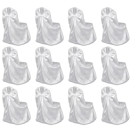 Housses De Chaise Pour Banquet De Mariage 12 Pcs Blanc Vidaxl