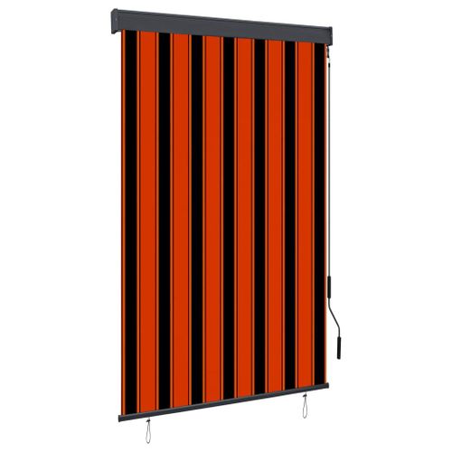 Vidaxl Store Roulant D'extã©Rieur 120x250 Cm Orange Et Marron