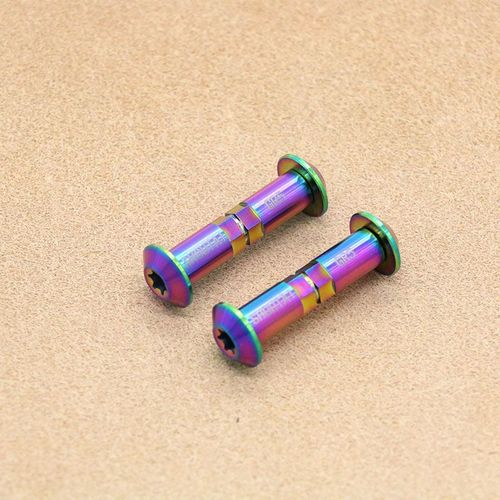 2pcs Coloré - Vis De Direction En Alliage De Titane Tc4, Amortisseur Arrière De Vélo, Vis De Fixation