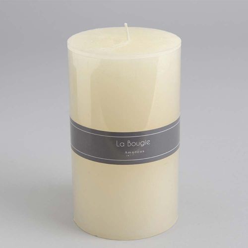 Bougie maxi cylindre crème (lot de 6)