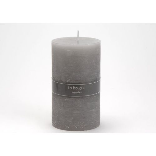 Bougie maxi cylindre gris (lot de 6)