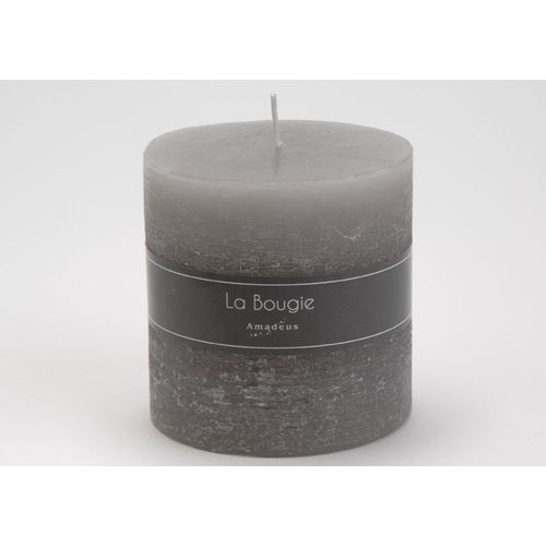 Bougie gros cylindre gris (lot de 6)