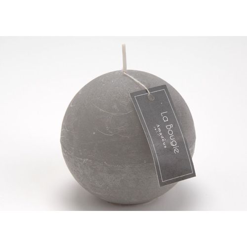 Bougie grande sphère grise (lot de 6)