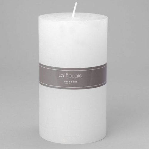 Bougie maxi cylindre blanc (lot de 6)