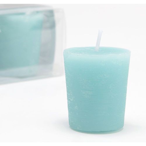 Lot de 4 bougies Votive 4,6 x 5,1 cm bleu azur