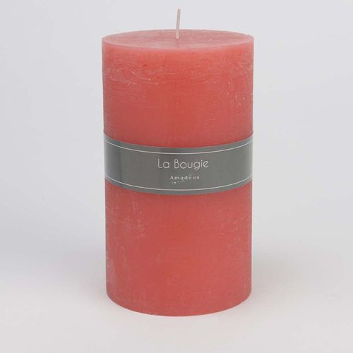 Bougie maxi cylindre Corail 10 X 17 cm (lot de 6)