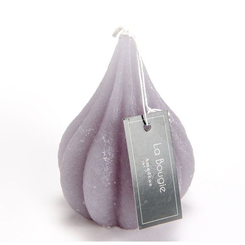 Bougie poire 7,5 x 10 cm gris (lot de 6)