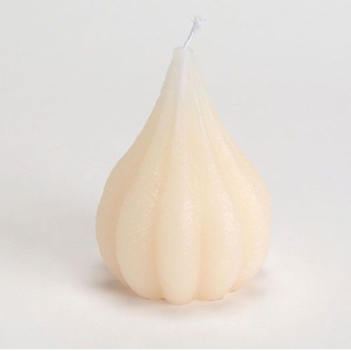 Bougie Poire 7,5 x 10 cm crème (lot de 6)