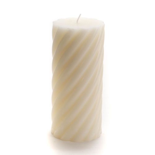Bougie Torsade Grand modèle blanche (lot de 6)