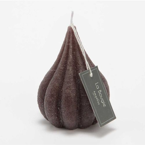 Bougie poire 7,5 x 10 cm marron (lot de 6)