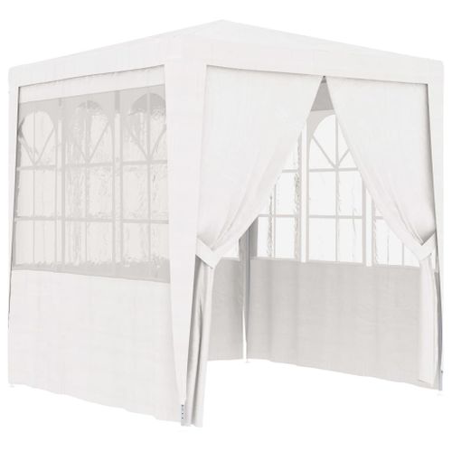 Vidaxl Tente De Réception Avec Parois Latérales 2x2 M Blanc 90 G/M²