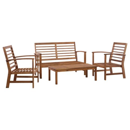 Salon De Jardin 4 Pcs Bois D'acacia Solide