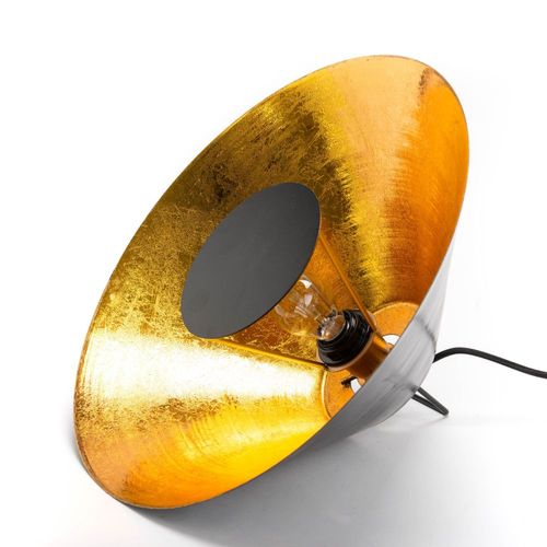 Lampe De Table Samy Noir/Or Grand Modèle E27_25w