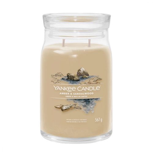 Bougie signature ambre et bois de santal grand modèle
