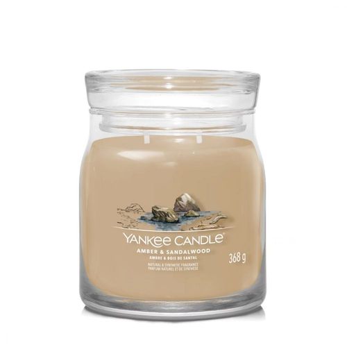 Bougie signature ambre et bois de santal modèle moyen