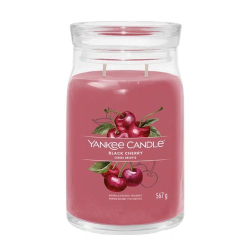 Bougie signature cerise griotte grand modèle