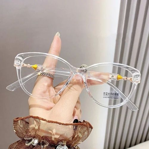 Lunettes De Lecture Carillon Finies De Luxe Pour Femmes,Blocage De La Lumière Bleue,Presbytie Pour Femme,Design ?il De Chat,Lunettes De Vue De Loin,Mode - Type Transparent #C 