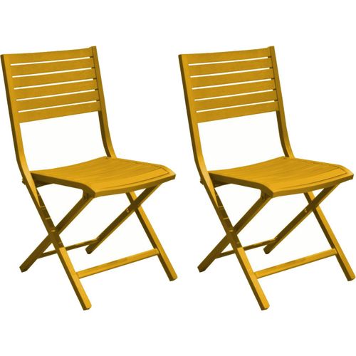 Chaises Pliantes En Aluminium Lucca (Lot De 2) Miel