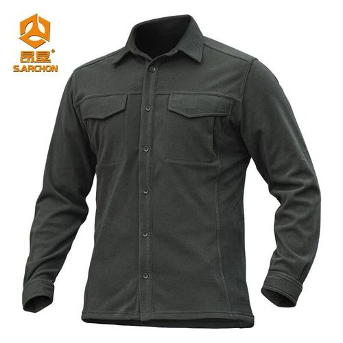Chemise De Sport De Randonnée En Velours Pour Hommes,Chemise De Saut,Vêtements De Travail,Chaud,Extérieur,Sourire,Automne,Hiver
