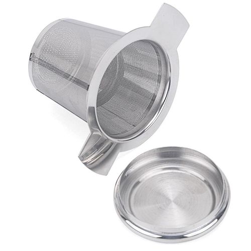 Passoire A Thé En Acier Inoxydable 304 Avec Couvercle Passoire A Thé Passoire A Thé A Double Poignée Avec Couvercle Compartiment A Thé Pour Machine A Thé, Yr2123-4 Drain A Thé Binaural En Acier Inoxydable + Couvercle