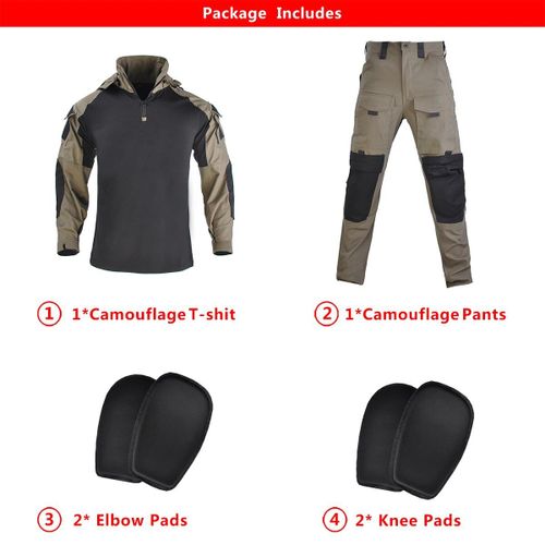 Costumes De Camouflage Us Avec Coussinets Et Pantalons Pour Hommes,Uniforme,Chemise De Saut À Capuche,Vêtements De Paintball De Randonnée,Gardien Cargo