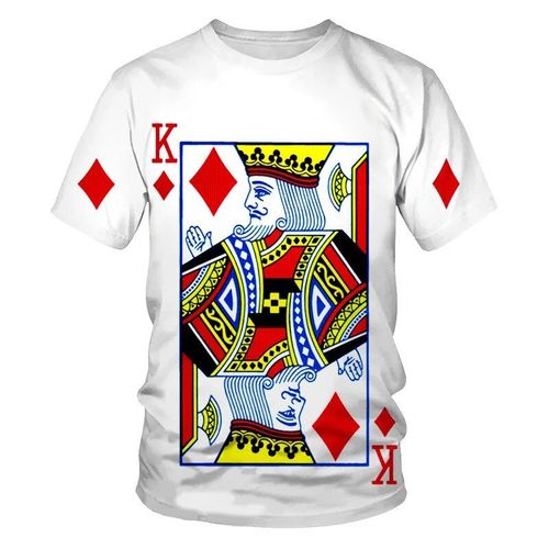 T-Shirt De Jeu De Cartes À Jouer Pour Hommes,Impression 3d,Motif De Poker,Bonne Chance,Confortable,Sport,Respirant,Jeux,Chemise Pour Hommes,Mode