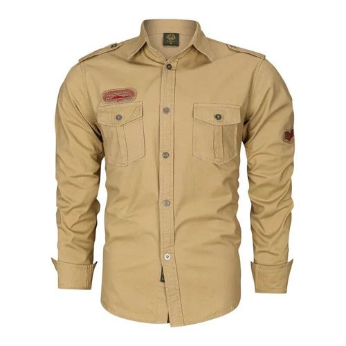 Chemise En Pur Coton Pour Homme,Chemise Cargo Résistante À L'usure,Chemise D'entraînement Respirante,Randonnée En Plein Air,Saut,Grande Taille 6xl