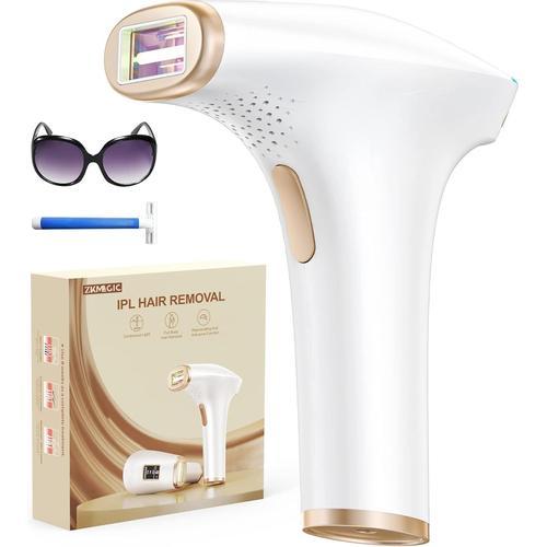 Épilateur Lumière Pulsée,Ipl Laser 999900 Flashes Avec 9 Niveaux Et 3 Fonctions Hr/Sc/Ra Pour Femme Et Homme,Visage,Corps,Bikini,Aisselles