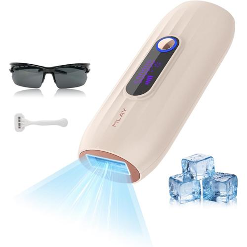 Ipl Epilateur Lumiere Pulsee Laser D'épilation Avec Fonction De Congélation Épilation Au Laser Indolore Pour Hommes, Femmes, Visage, Aisselles, Jambes, Bikini.