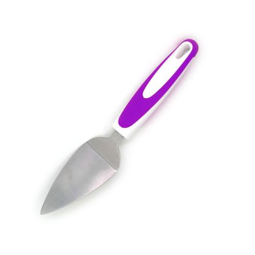 Nouvelle Pelle A Gâteau En Acier Inoxydable Petite Pelle A Pizza Manche En Caoutchouc Et En Plastique Gadgets De Cuisine Européens Et Américains, Violet
