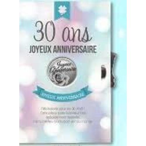 Carte Médaille Porte Bonheur 30 Ans Joyeuse Anniversaire P2g