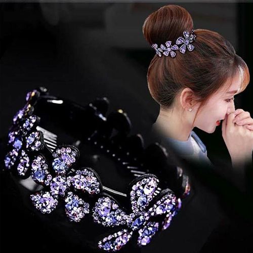 Pinces À Cheveux En Cristal Pour Femmes, Pince À Cheveux En Forme De Fleur Strass, Barrettes, Porte-Queue De Cheval, Crabe, Accessoires Pour Cheveux 