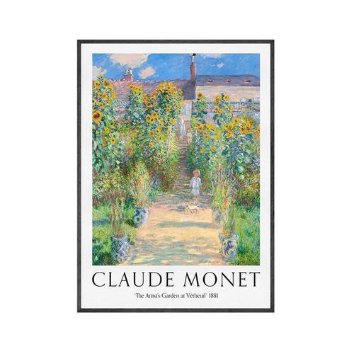 Affiche murale abstraite de Monet Vintage, affiche de paysage de jardin et de musée, images imprimées, décoration de maison de salon 40x50cm no frame