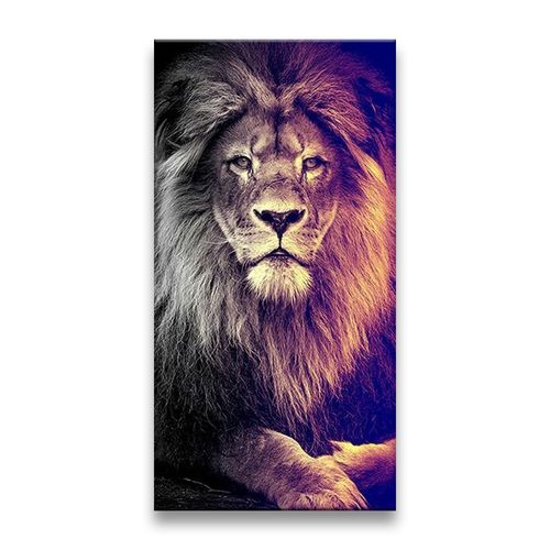 Peinture sur toile avec le roi lion, animaux sauvages, affiches et imprimés, tableau d'art mural pour la décoration de la maison 40x50cm no frame