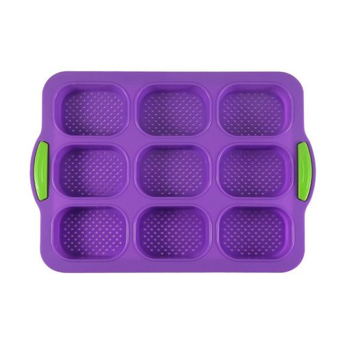 Moule A Gâteau Baguette Ovale En Silicone A 9 Grilles Bricolage Français Petit Moule A Pain Moule Outil De Cuisson Antiadhésif, Violet Mur