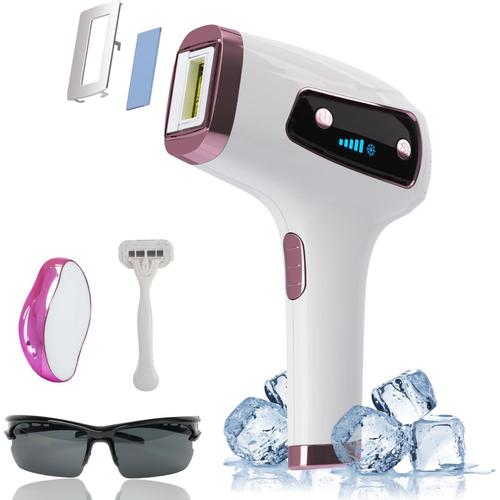 Ipl Epilateur Lumiere Pulsee Imene Épilation Laser 5 Niveaux D'énergie Avec Fonction Congélation Laser Permanent Indolore,Visage, Aisselles, Corps, Zone Intime,Homme,Femme